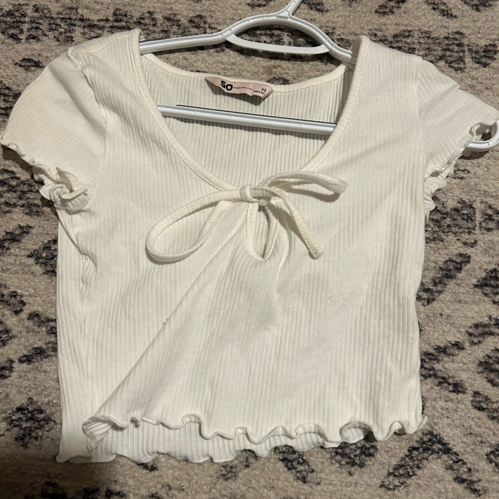 SO white tie top